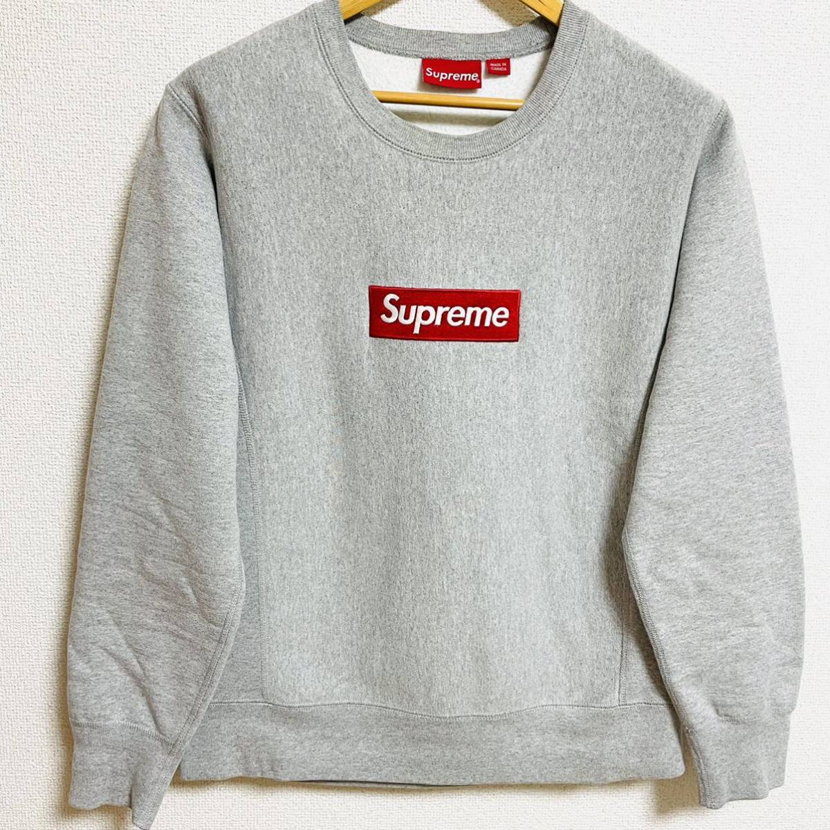 supreme boxlogo ボックスロゴ クルーネック スウェット S