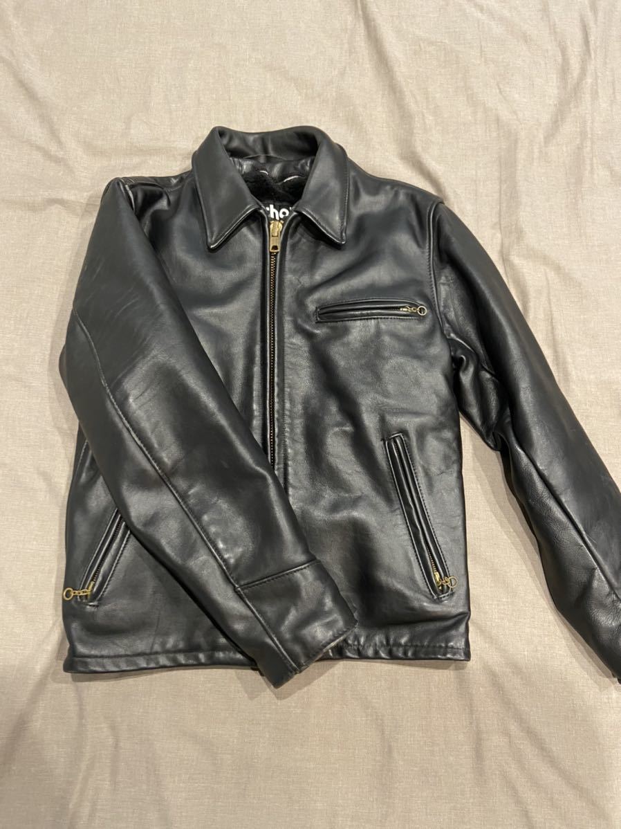 Schott AT101 シングルライダース トラッカージャケット www