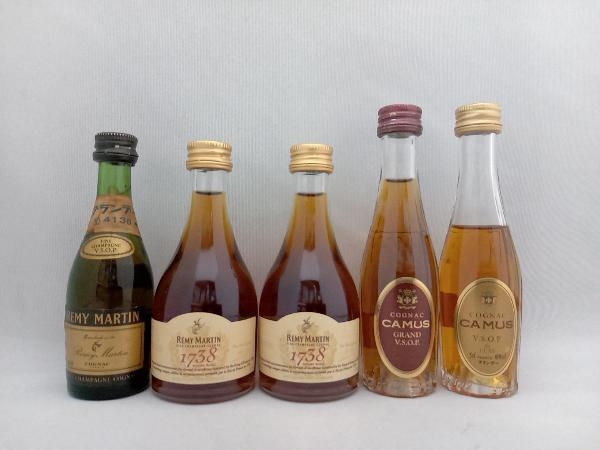 ブランデー ミニボトル 5本セット レミーマルタン / カミュ(108-3-4)