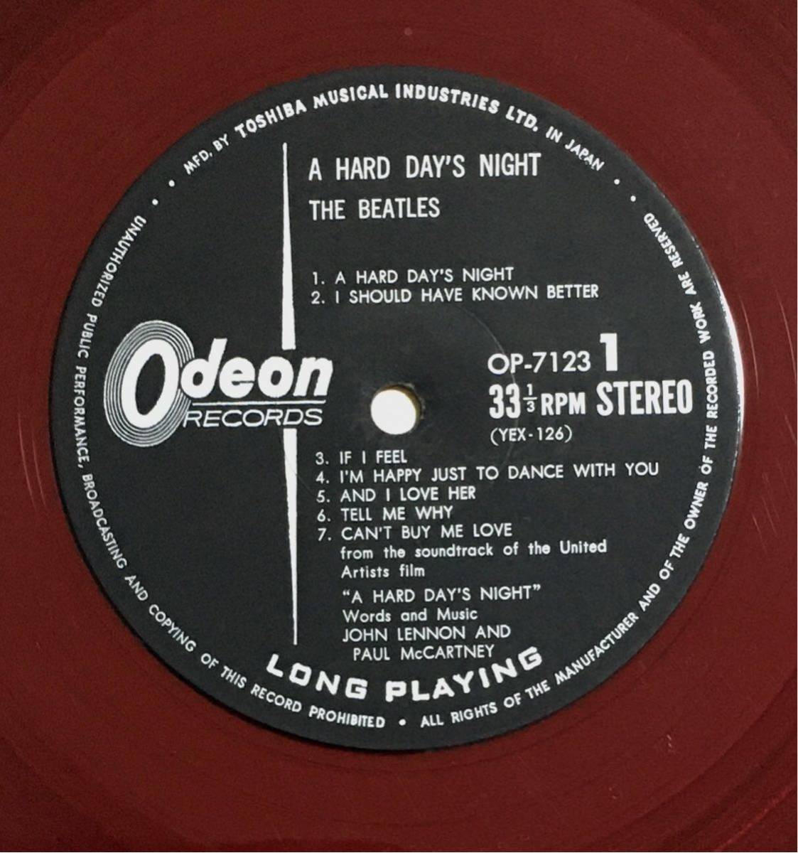 超激レア稀少品!! ビートルズがやって来る ヤア! ヤア!ヤア! 初回半掛け帯仕様 赤盤レコード LP A Hard Day's Night