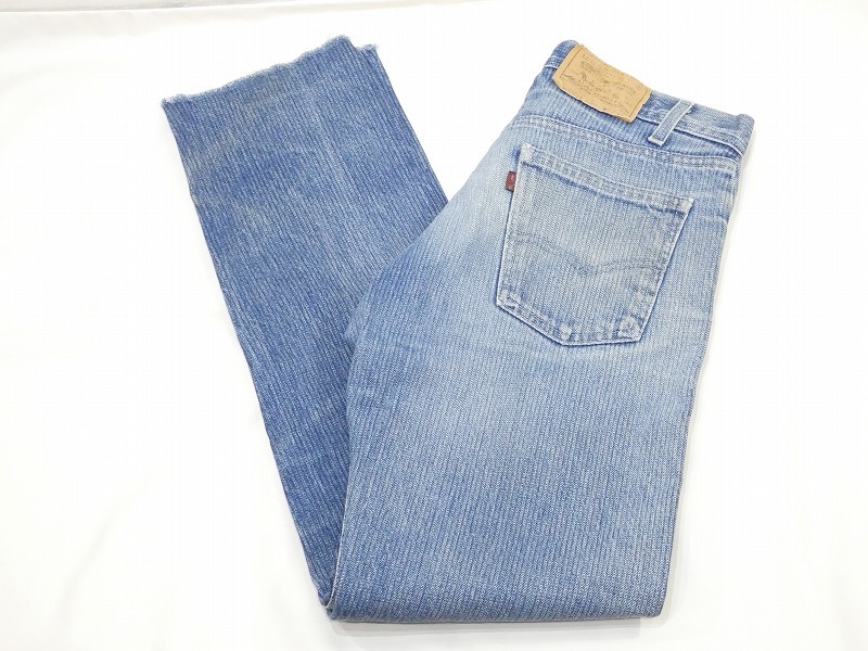 レア USA製 80s ビンテージ Levi's リーバイス 505 ブルー ストライプ デニム パンツ ジーンズ 表記32×34 実寸32×32.2 ヒゲ 蜂の巣 501