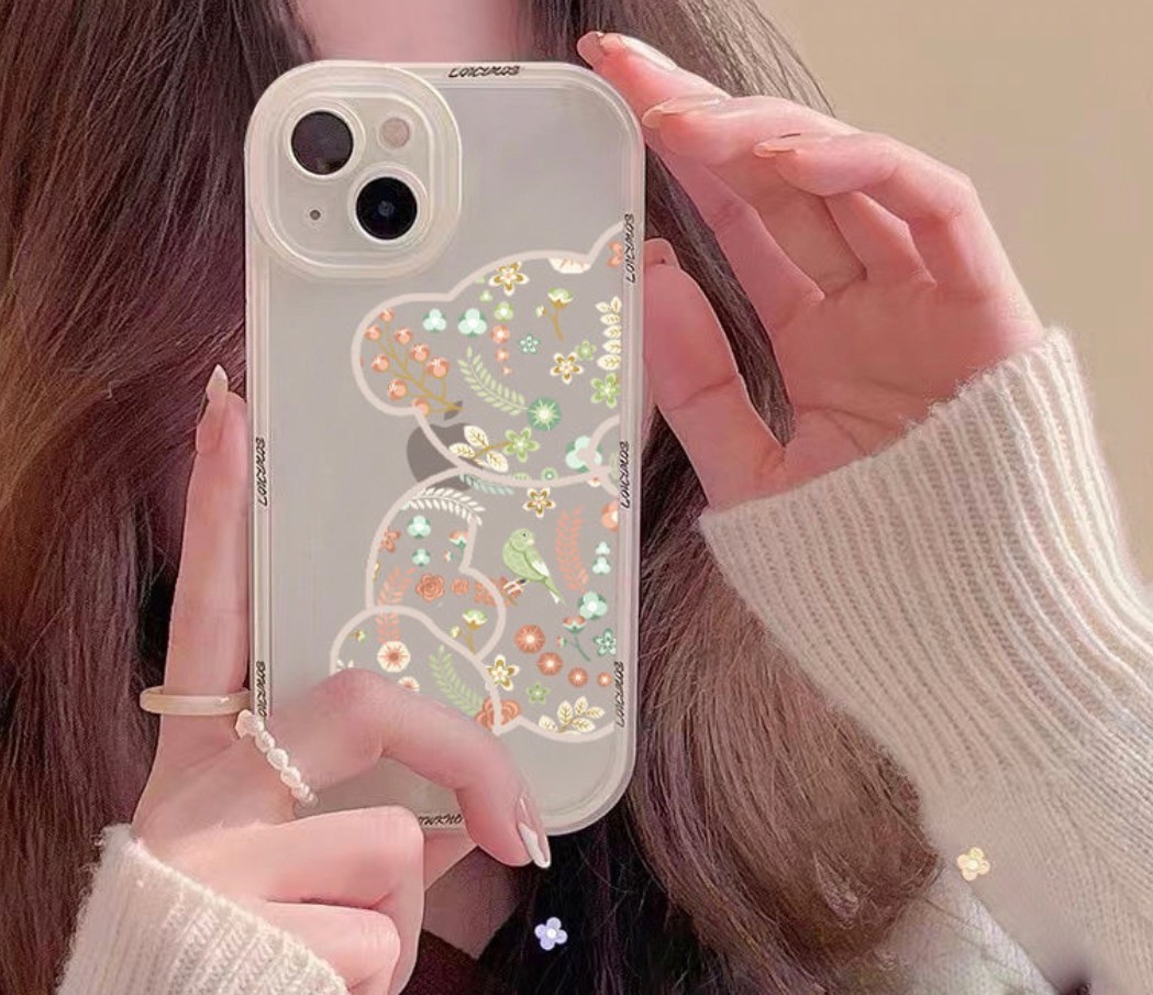 くま クリアケース iPhone ケース クマ ベア 花柄 可愛い 韓国 大人気 iPhone12|PayPayフリマ 新品未使用 iphone12 スマホケース ブルー 花柄 韓国