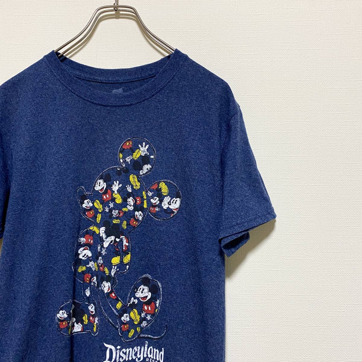 アメリカ古着　Disney×Hanes ディズニー　ヘインズ　ミッキーマウス　ネイビー　半袖Tシャツ　【D49】_画像5