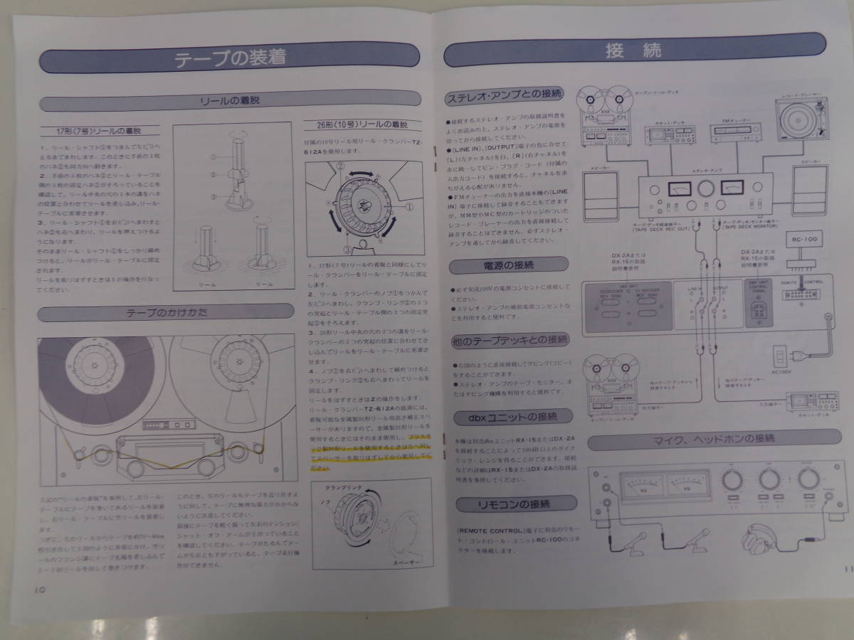 TEAC X-10R 取扱説明書　原本_画像4