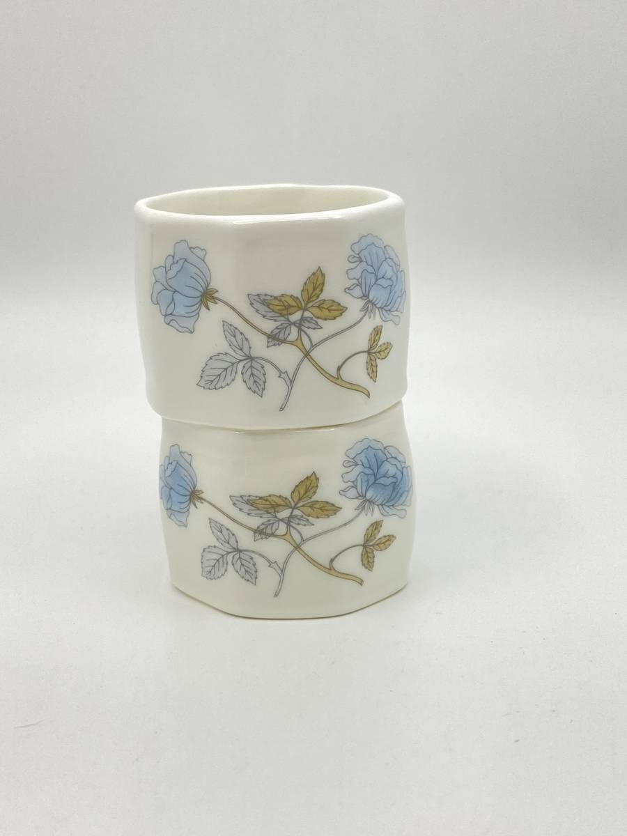 WEDGWOOD ウェッジウッド ICE ROSE Napkin Rings Pair アイスローズ ナプキンリング ペア *T569_画像7