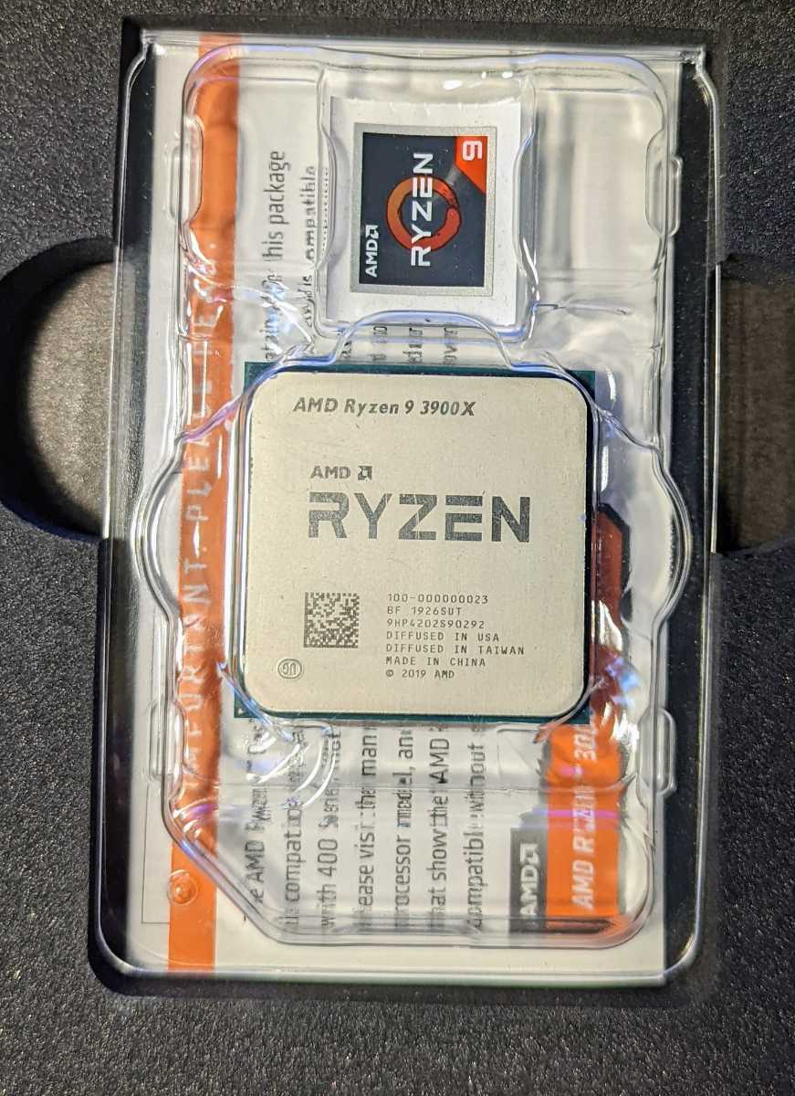 AMD Ryzen 9 3900X CPU AM4 プロセッサ ファン付き 説明書付き シール 元箱付き(AMD)｜売買されたオークション情報