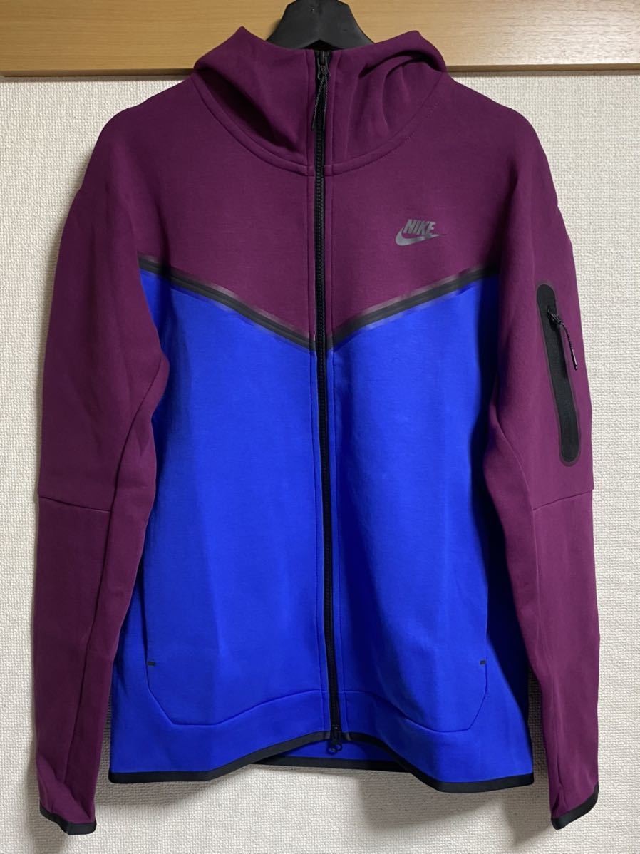 新品 日本未発売 海外正規品 NIKE TECH FLEECE セットアップ Sサイズ ナイキ テックフリース SANGRIA GAME ROYAL ワインレッド ブルー_画像8