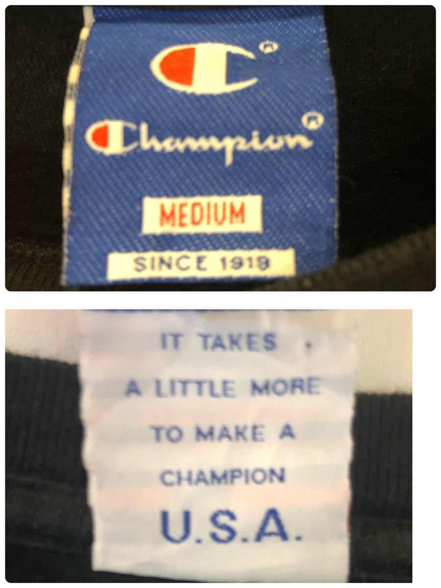 Champion チャンピオン 半袖Tシャツ　プリントTシャツ　黒　レディース　Mサイズ　【AY0623】_画像10