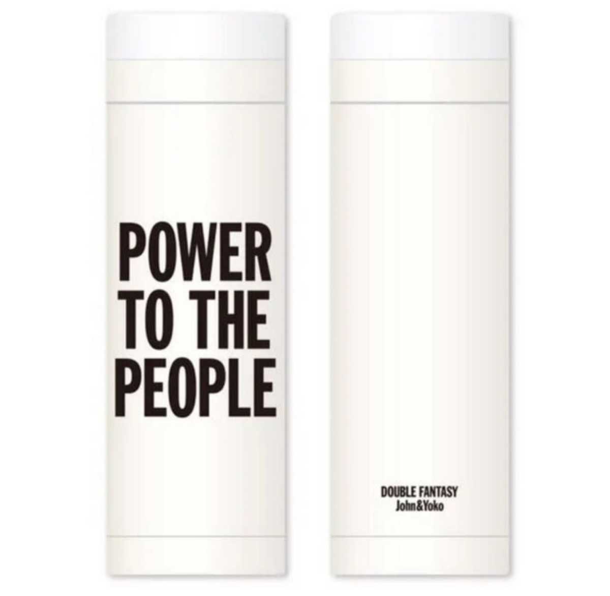新品　未使用 POWER TO THE PEOPLE ジョンレノンオノ・ヨーコ ステンレスタンブラー 水筒 マイボトル DOUBLE FANTASY John & Yoko
