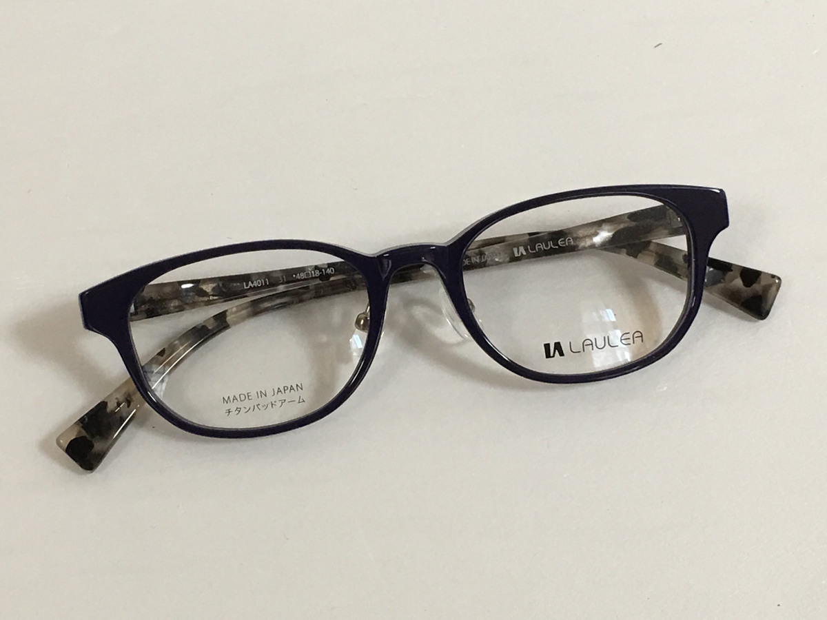 A21【未使用】展示品　LAULEA 　メガネフレーム　眼鏡　LA4011 48□18-140 チタンパッドアーム　日本製_画像3