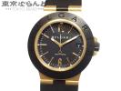 101243205★1円~ ブルガリ BVLGARI ディアゴノ アルミニウム 時計 腕時計 メンズ 自動巻き イエローゴールド K18YG×ラバー AL38G