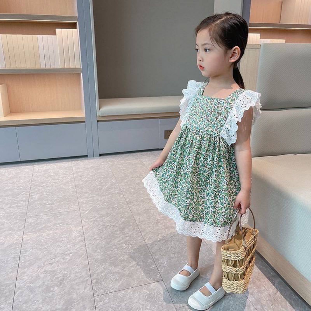 人気ブランドを セール中 子供服 女の子 半袖ワンピース 90cm econet.bi