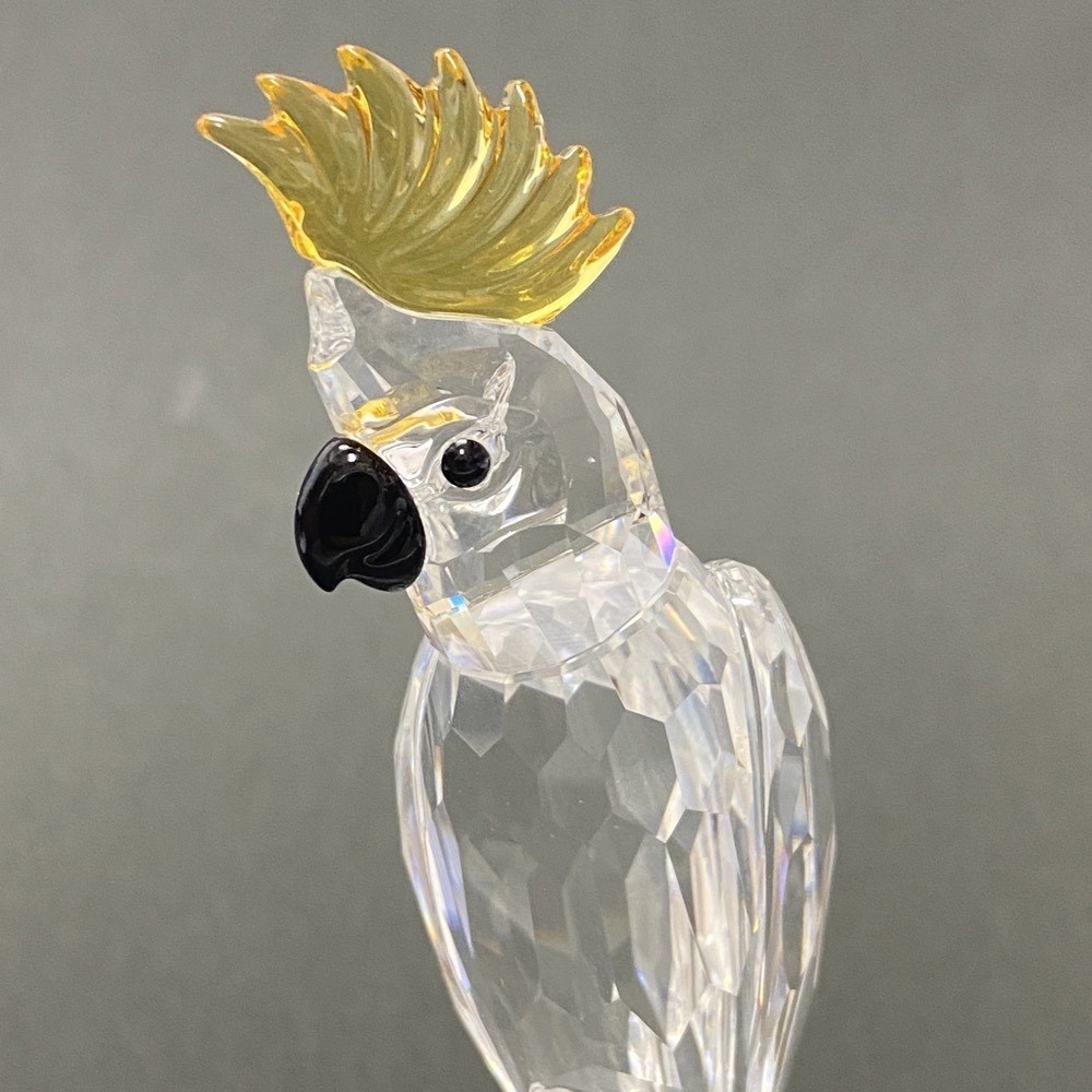 未使用品◇SWAROVSKI スワロフスキー オウム フィギュリン◇ イエロー