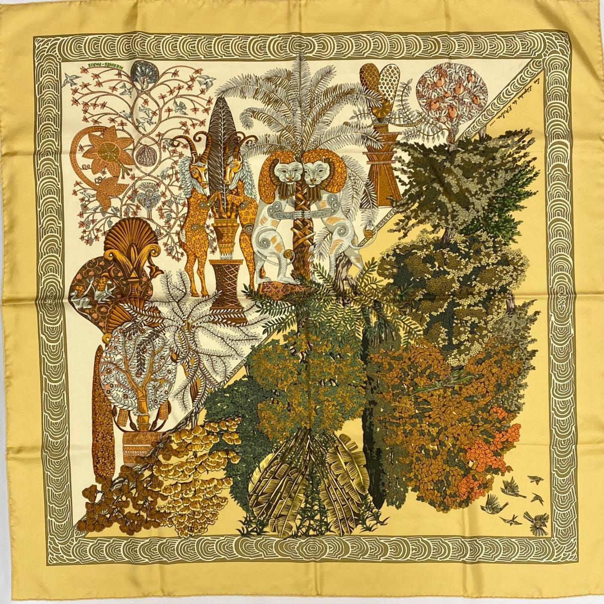 HERMES エルメス スカーフ カレ90 木の伝説-