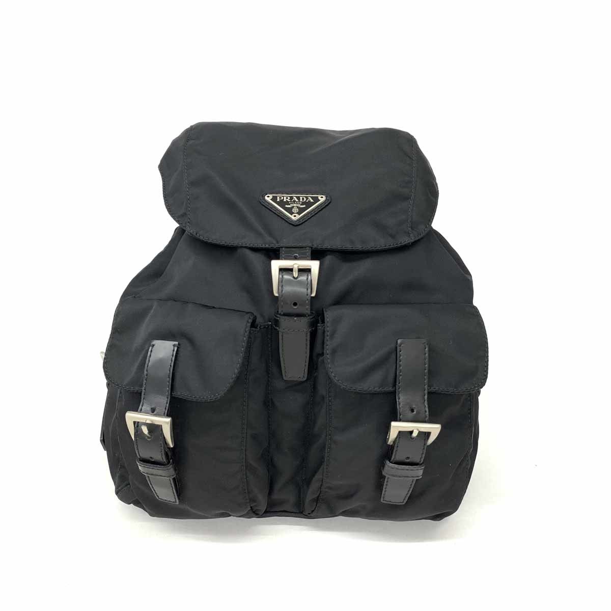 ◇PRADA プラダ リュックサック◇B6677 ブラック ナイロン レディース