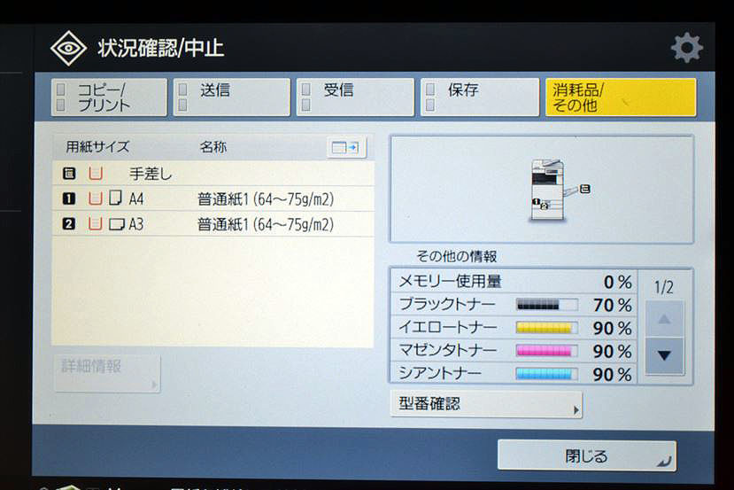 中古A3コピー機/中古A3複合機/7592枚/正常動作品 Canon 中古A3コピー機/中古A3複合機/7592枚/正常動作品 Canon