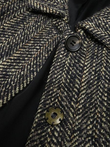 L190/ theory luxe ツイード ロングコート ジャケット ヘリンボーン
