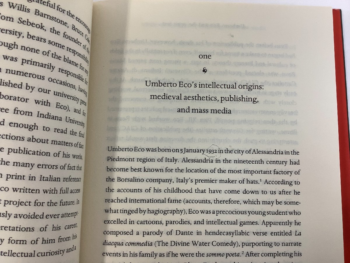 【除籍本】Umberto Eco AND THE OPEN TEXT　洋書/英語/ウンベルト・エーコ/研究/イタリア/文学【ta02i】_画像7