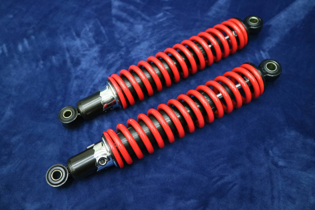 汎用　細巻き　サス　３４５ｍｍ　赤黒/左右set GS400 GS400E GS400L GT380 GT550 GSX400E GSX250E 旧車 外装 ショック リアサス_画像8