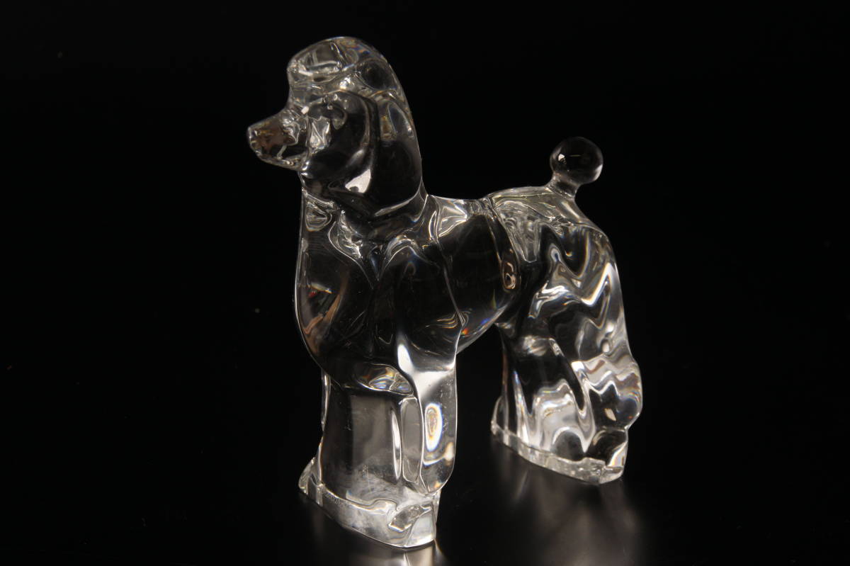 バカラ 大型犬 フィギュリン オーナメント クリスタルガラス製 オブジェ 置物