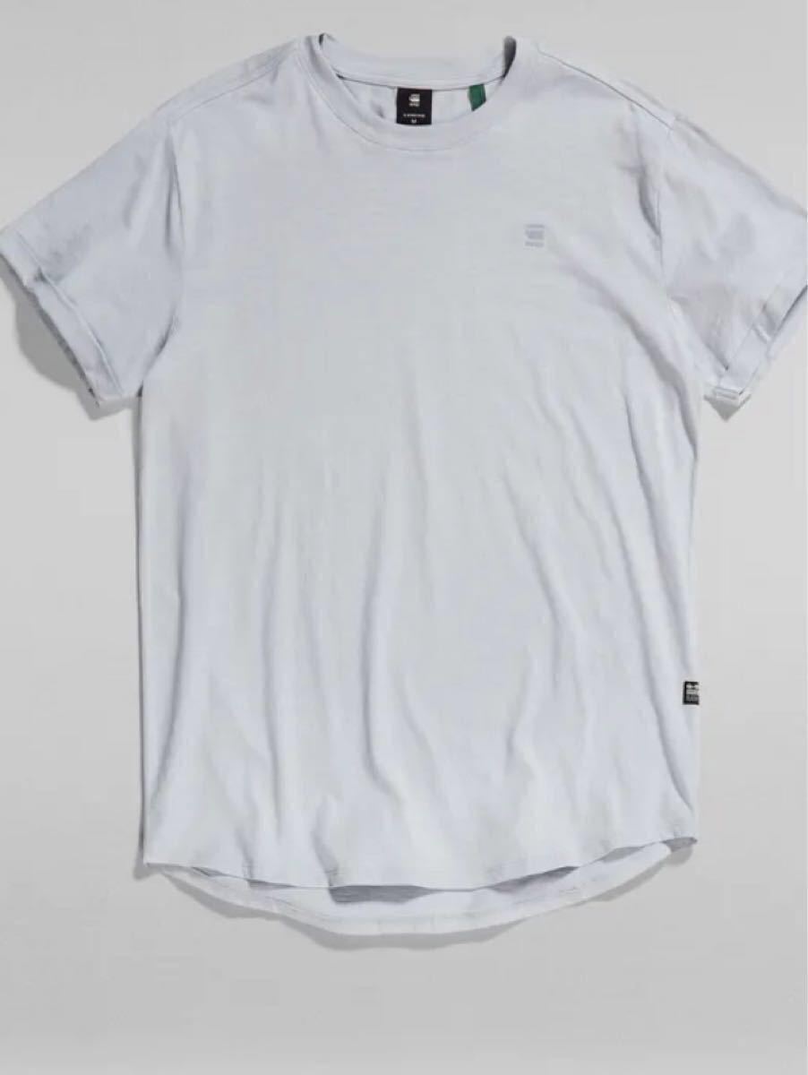 G-STAR RAW ジースターロゥ LASH Tシャツ シンプル ワンポイントロゴ ブルーグレー M size