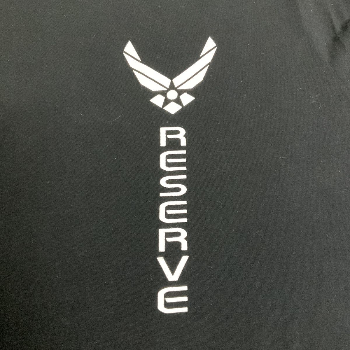 Air Force Reserve 半袖Tシャツ 半袖 Tシャツ ブラック ミリタリーTシャツ USA製 古着 L