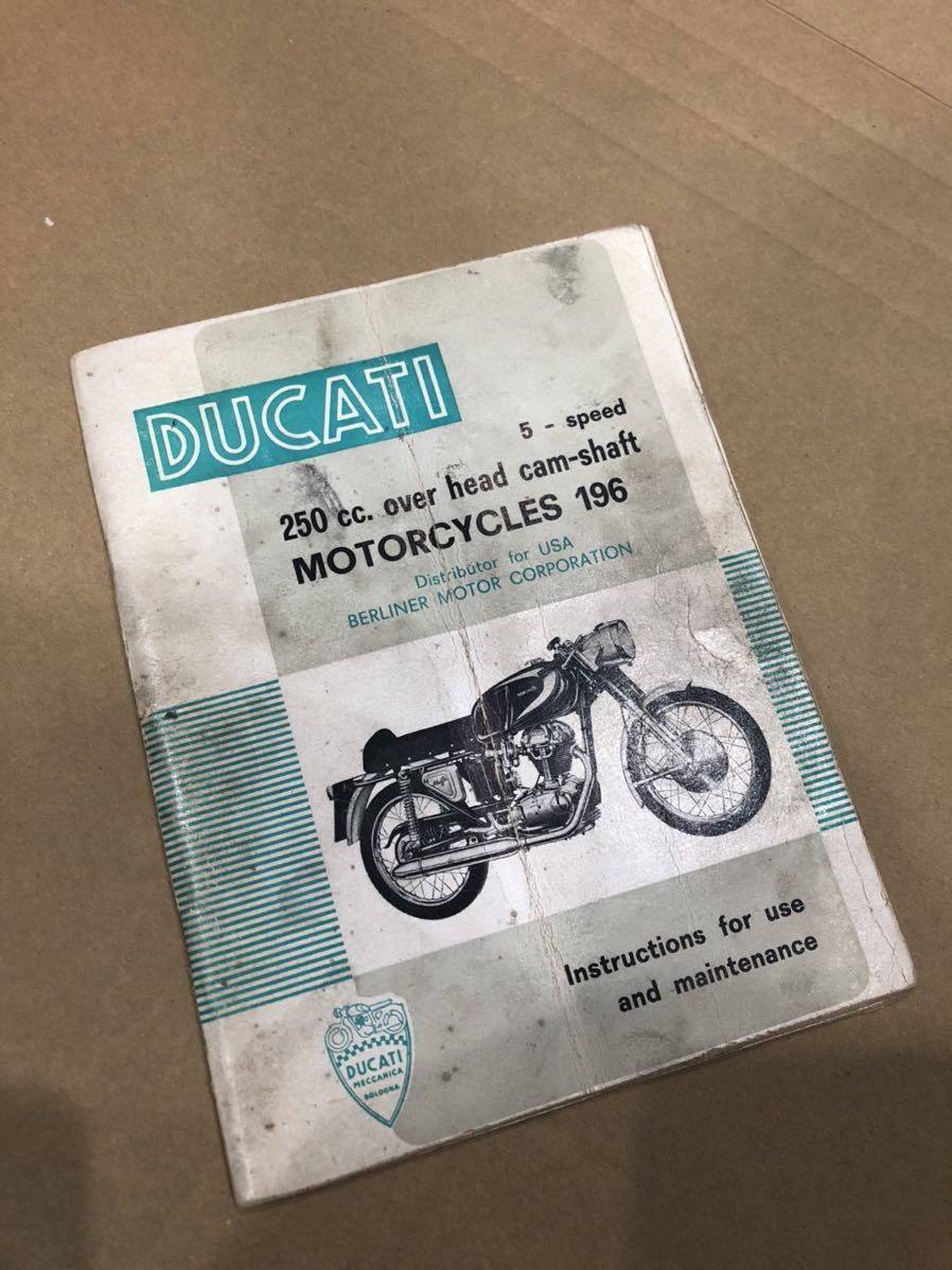  Ducati Mach 1ducati Mach1 подлинная вещь инструкция по эксплуатации manual . шт нет 