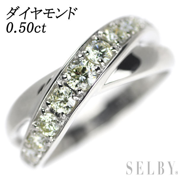Pt900 ダイヤモンド リング 0.50ct ハート 新入荷 出品1週目 SELBY-