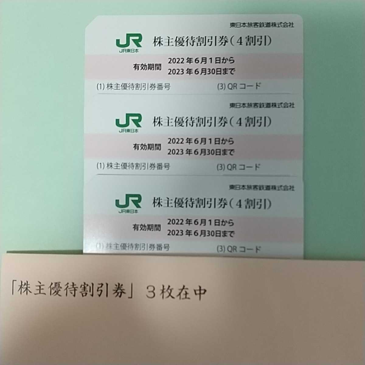 JR東日本 株主優待割引券2枚(40%割引)_画像1