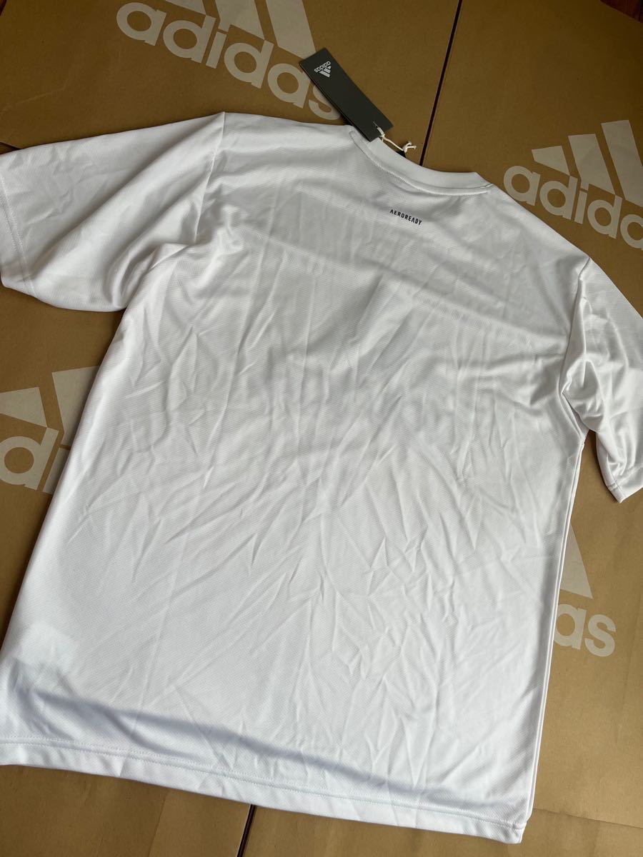 新品タグ付Ｌサイズ　adidasアディダスTシャツ２枚組（ホワイト×ブラック）