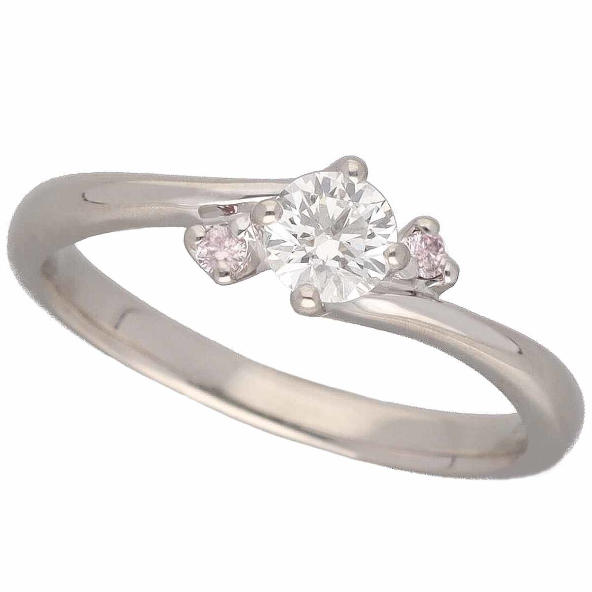 ダイヤモンド(0.287ct E-VS1-Ex) ピンクダイヤモンド(0.03ct) リング