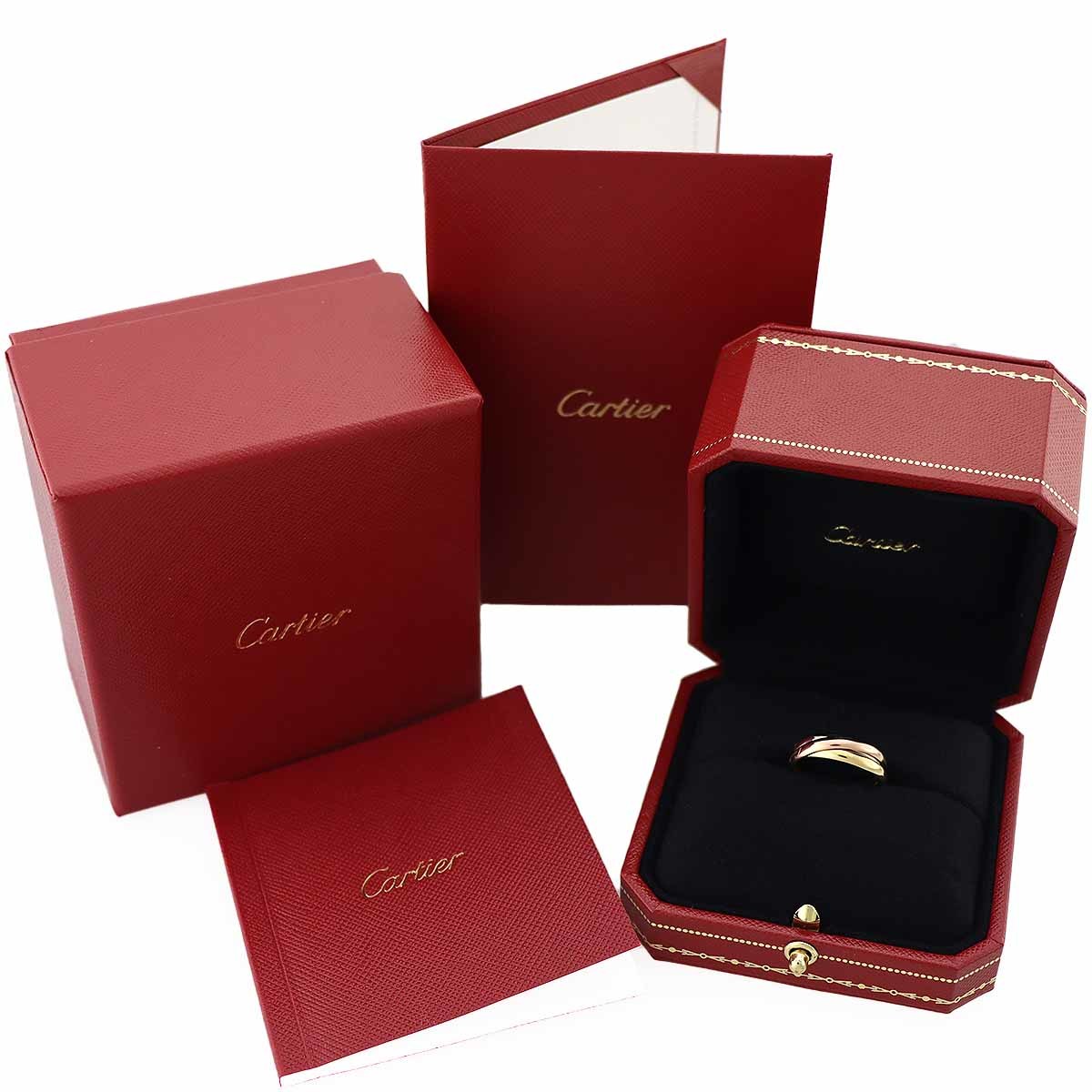 Cartier カルティエ 3連 トリニティ リング SM 750 K18 YG WG PG