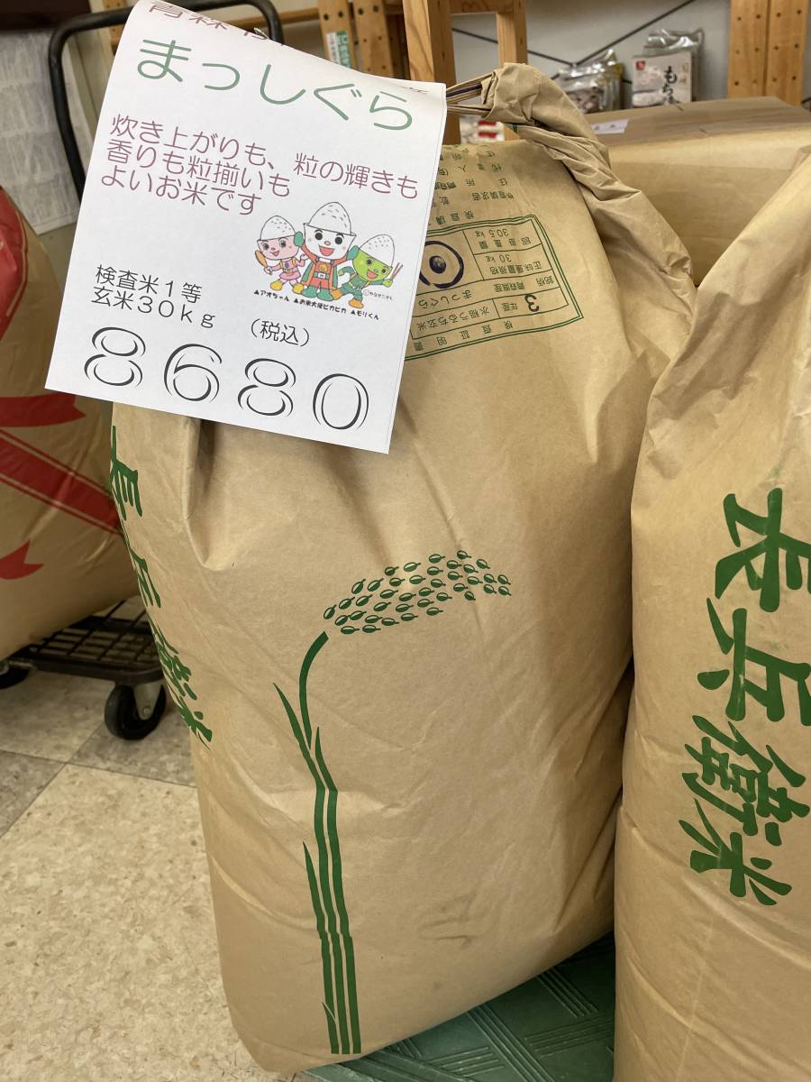25kg令和3年青森県産まっしぐら 検査米1等 玄米25キロ☆送料無料!☆2021年産!