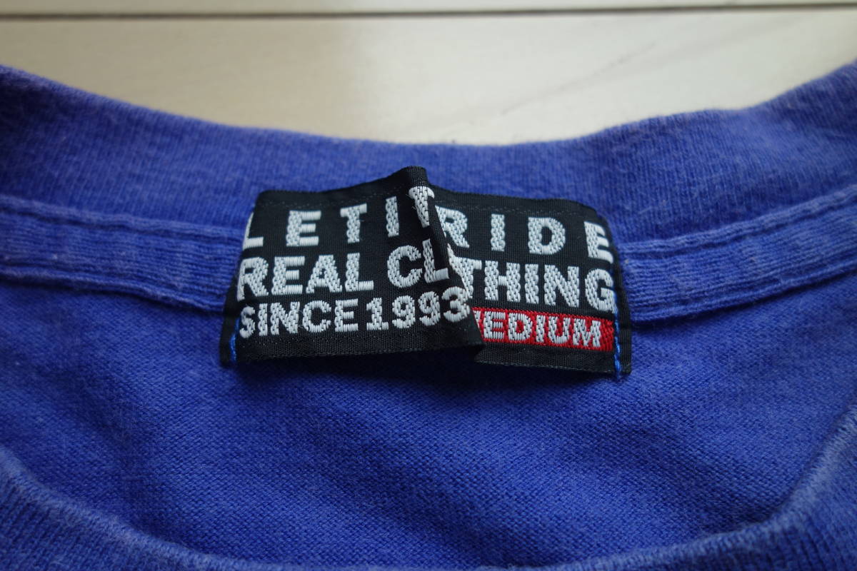 LET IT RIDE 90s 00s 太ボーダー Tシャツ M / レットイットライド 裏原 ELT グッドイナフ 日本製 _画像2