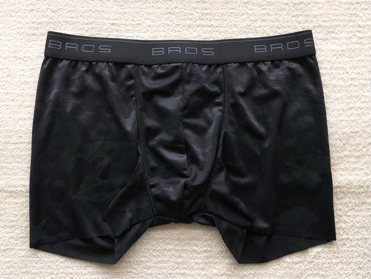 BROS ボクサーパンツ Ｌサイズ ブラック＆パープル＆グレー 3枚セット 