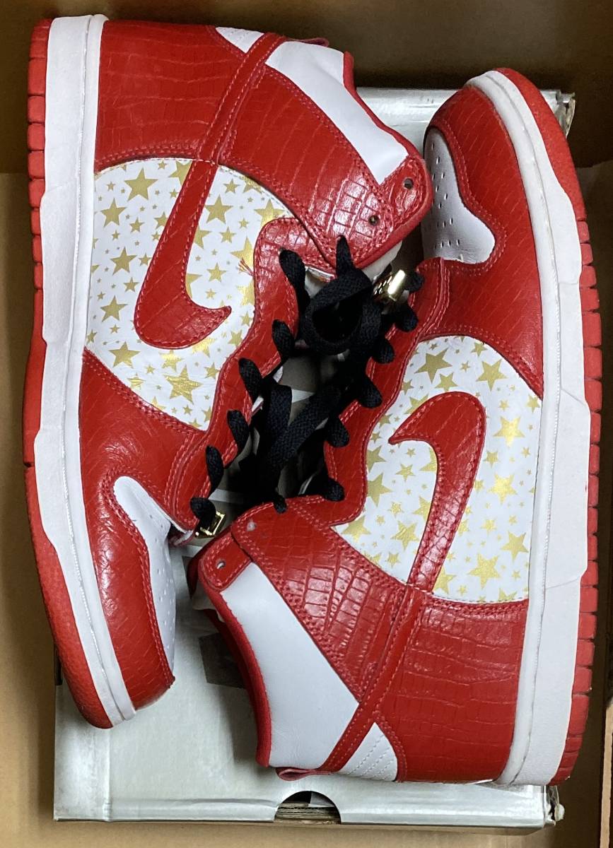 美品】SUPREME×NIKE DUNK HIGH SB 28.5 US10.5 赤 2003 RED