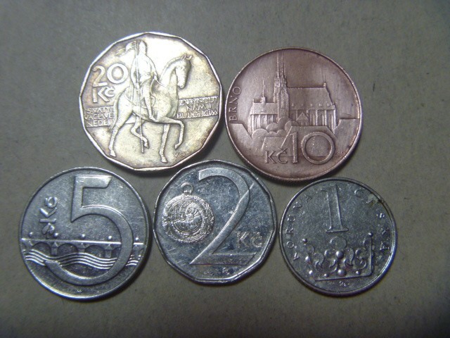 チェコ 古銭 硬貨 コイン 外国貨幣 外国銭 5種セット まとめ売り 同梱割引あり