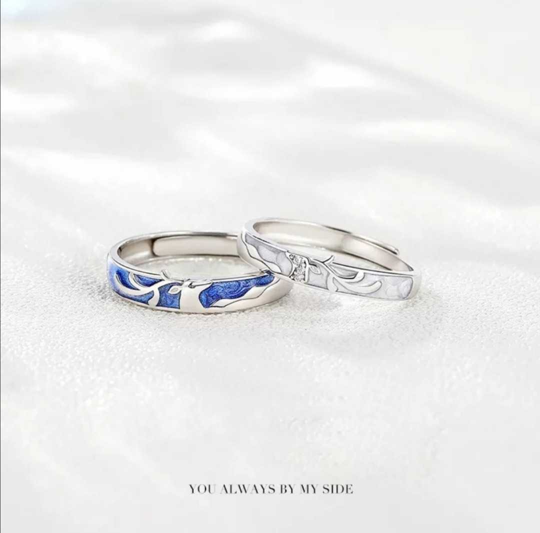 X223 ペアリング 結婚指輪 レディース メンズ カップル フリーサイズ_画像8