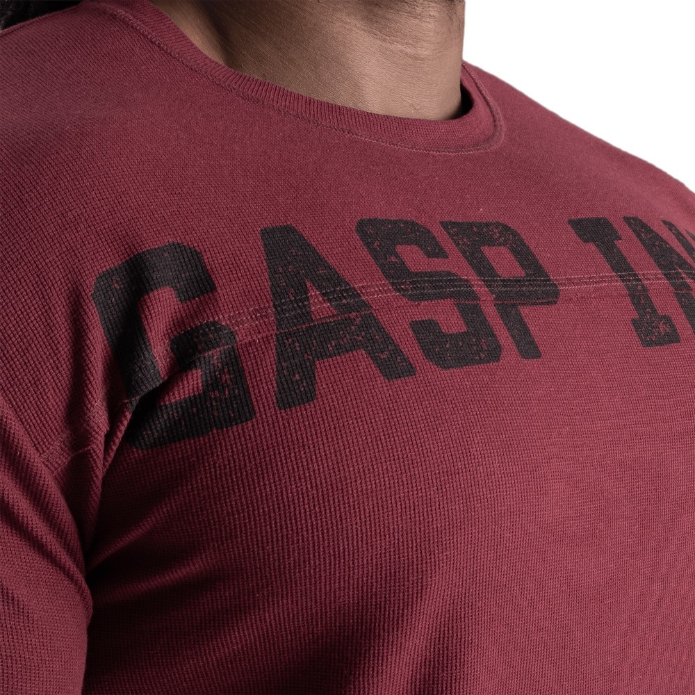 【メーカー直輸入正規品/送料無料】 GASP ガスプ ギャスプ 長袖 サーマル Tシャツ サイズ:L マルーン ★ ジムウェア/ボディビル/フィジーク_画像4