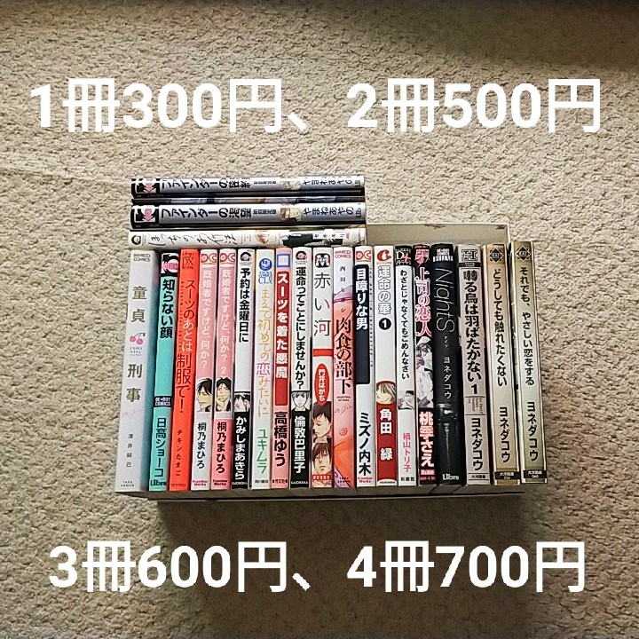 【バラ売り・まとめ売り】BL(ボーイズラブ)コミックセット〈300円から〉