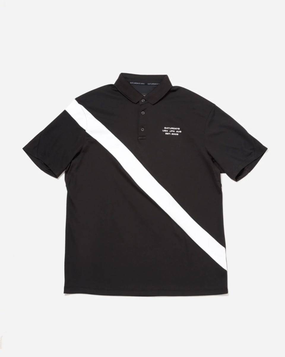 売り切れ必至！ 新品 SATURDAYS SURF NYC ゴルフ ポロシャツ ブラック サイズL サタデーズサーフニューヨーク Tシャツ Lサイズ