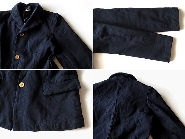 COMME des GARCONS Comme des Garcons com com AD2009. цвет обработка поли .. блейзер 3B tailored jacket XS темно-синий темно-синий tricot Toriko 