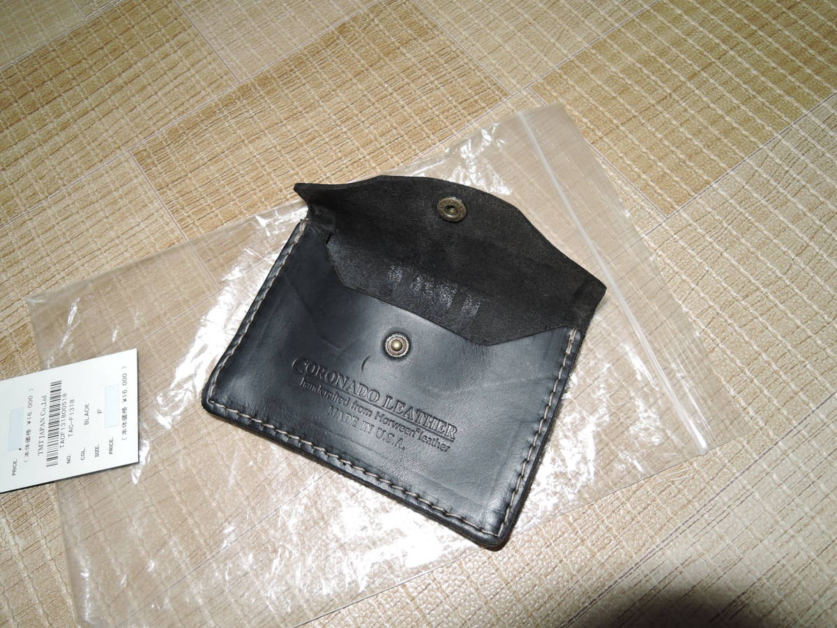 新品 TMT × CORONADO LEATHER カードケース 黒 レザー革 コインケース コロナドレザー ティーエムティー_画像5