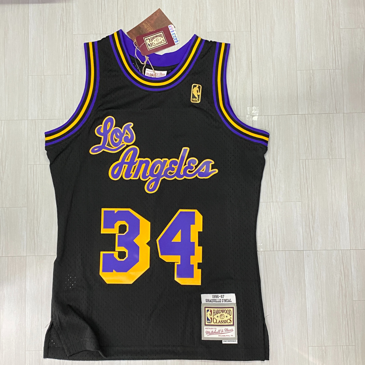 USA正規品 【XL】 Mitchell＆Ness ミッチェル＆ネス NBA HWC ロサンゼルス レイカーズ Lakers シャキールオニール O'Neal バスケシャツ