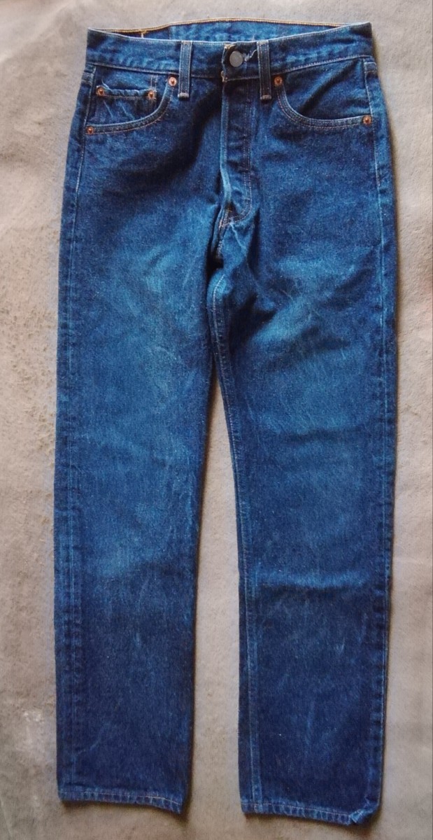 Levi's 90S 501 USA製 W30 L34 濃紺 毛羽立ち ノーダメージ 裾上げ無し