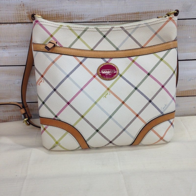 COACH ショルダー コーチ レザー アイボリー マルチカラー 鞄/219