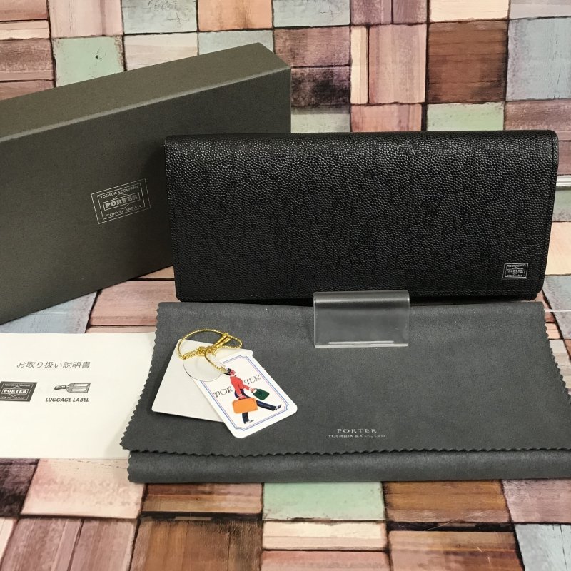 PORTER ポーター LUGGAGE LABEL 長財布 ウォレット ブラック 買い誠実