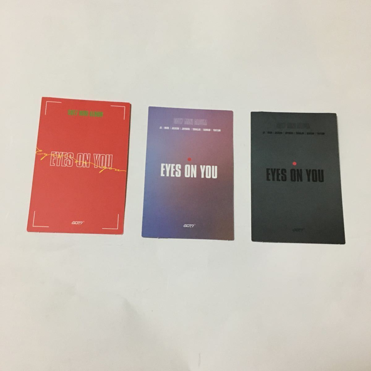 送料込み　GOT7　CD　トレカ　THE 8TH MINI ALBUM　☆EYES ON YOU☆　ON ver.　7曲　韓国盤　K-POP_画像3