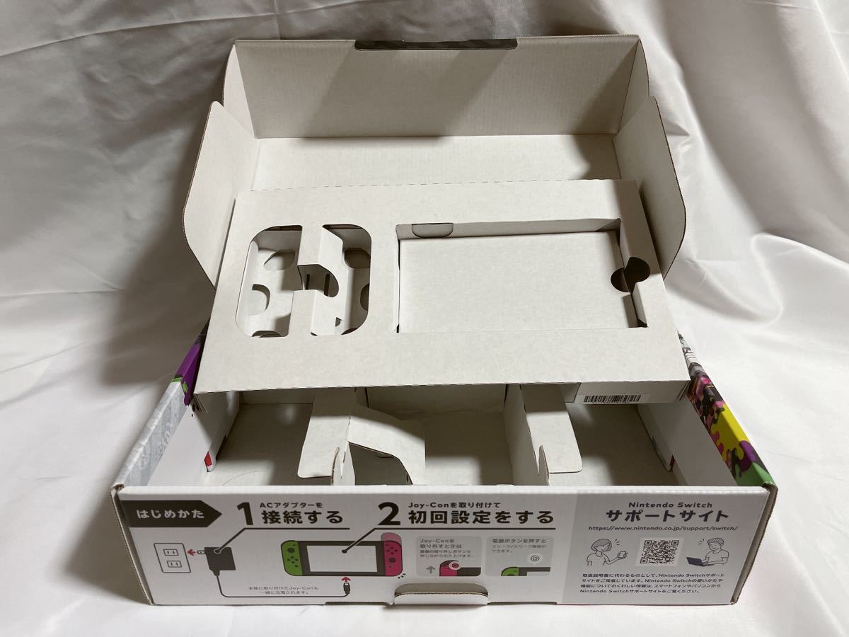 ◆空箱 Nintendo Switch ◆スプラトゥーン2 ◆旧型 ネオンブルー/ネオンレッド ◆外箱のみ ◆任天堂スイッチ ◆送料無料