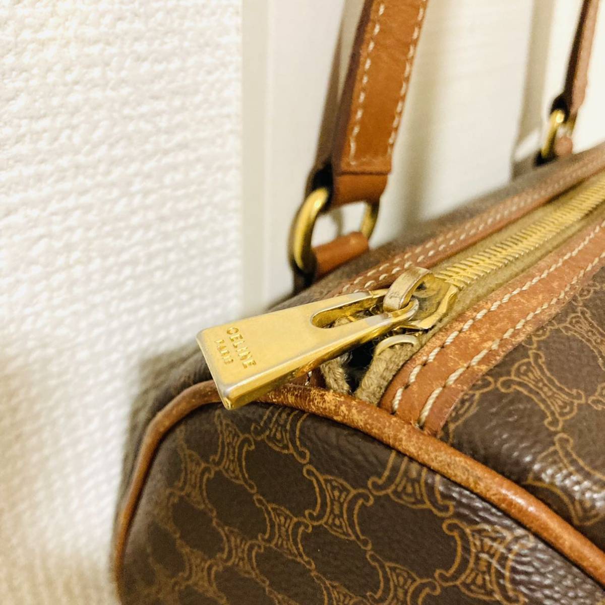 即決 CELINE セリーヌ マカダム柄 ミニボストン ドラムバッグ 即決 CELINE セリーヌ マカダム柄 ミニボストン ドラムバッグ